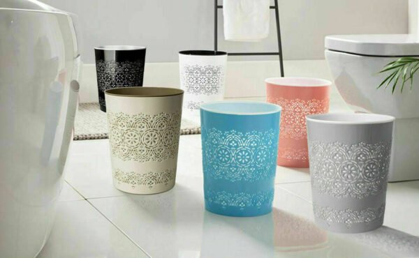 5 Color Flora 9L Stylish Waste Rubbish Paper Bin For Office Kitchen Home