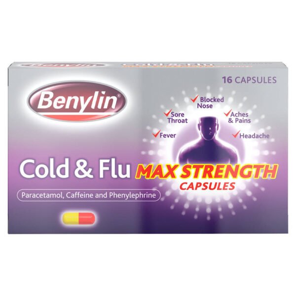 Benylin Cold & Flu Max Strength ? 16 Capsules
