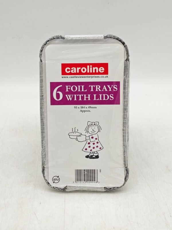 Caroline Foil Trays with Lids ? 23oz Pack 6