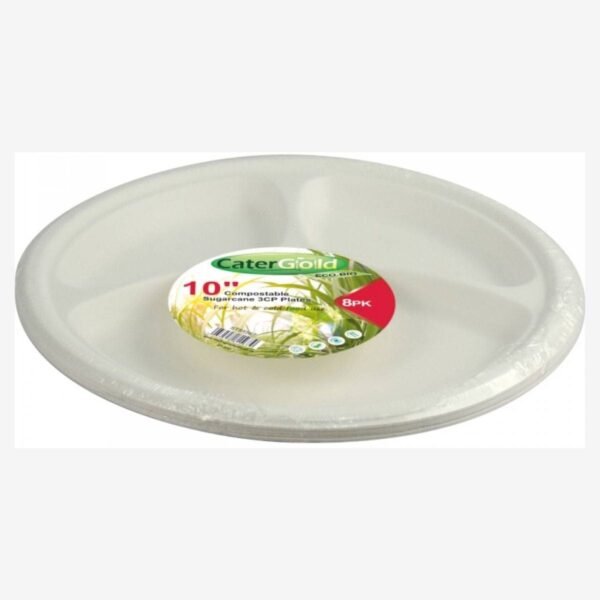 Cater Gold ? 10inch Disposable Plates ? 8 Pack