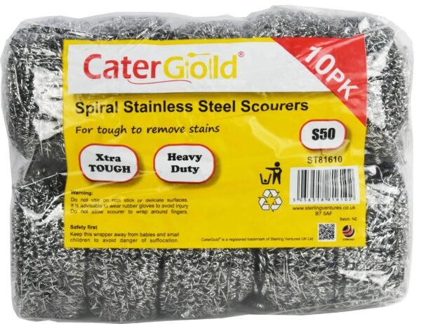 Catergold Heavy Duty Cleaning Sponges 9 x 6 x 2cm Kitchen Dishes Washing Scrub Scourer 5pk