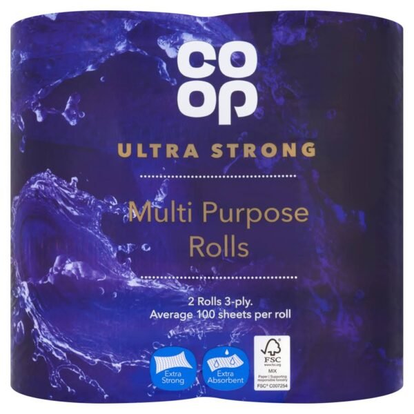 Co-op Ultra Strong Multi Purpose Rolls 3-Ply (2 Pack)
