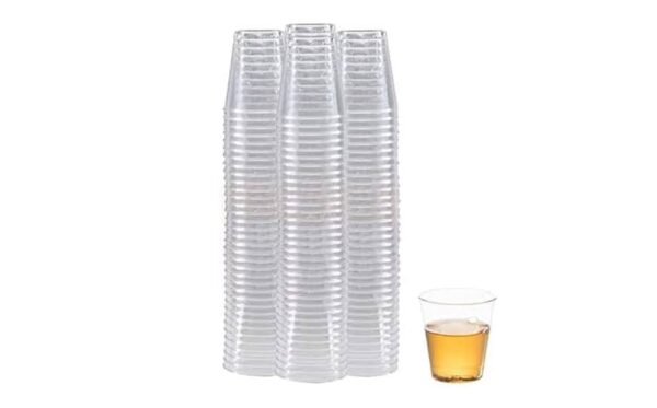 Disposable Clear Shot Glasses Reusable Durable Dipping Parties Outdoor Camping