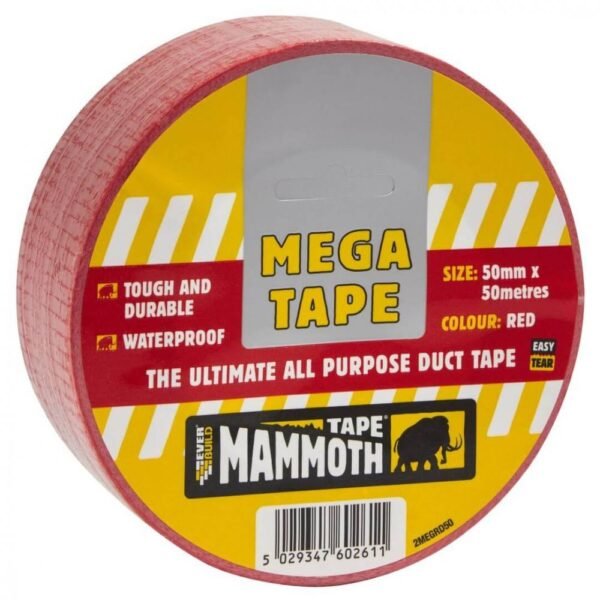 Everbuild Mega All Purpose Tape- 50mm x 50m- Red
