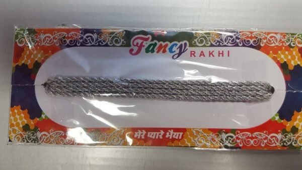 Fancy Rakhi For Brother, Colorful Rakhi Thread For Bhaiya, Set of 4 (Bracelet) (Silver)