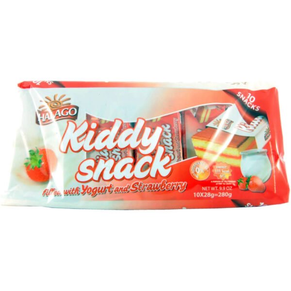Halago Kiddy Snack Filled with Yogurt and Strawberry 10 Pack 280g