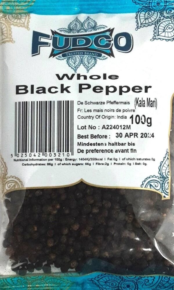 Heera Black Pepper Whole 100g