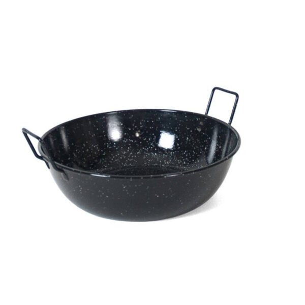 La Ideal Enamelled Steel Deep Pan, 22 cm, Black