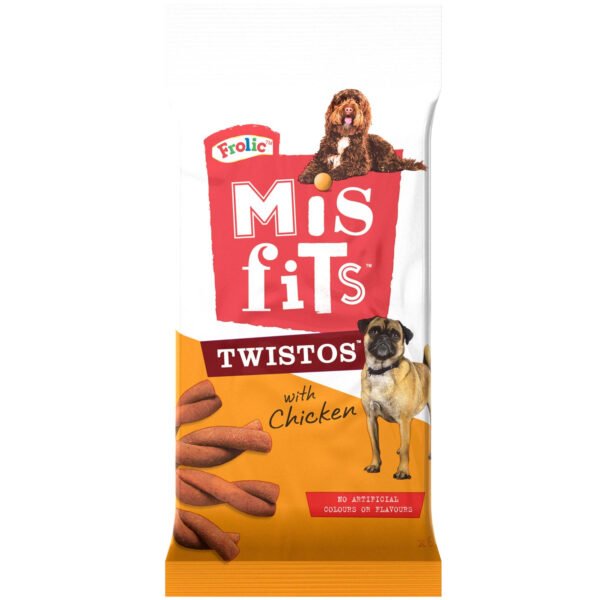 Misfits 105g Twistos Chicken Dog Treats