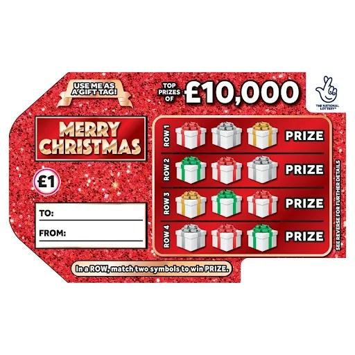 National Lottery Gift Tag Scratch Card
