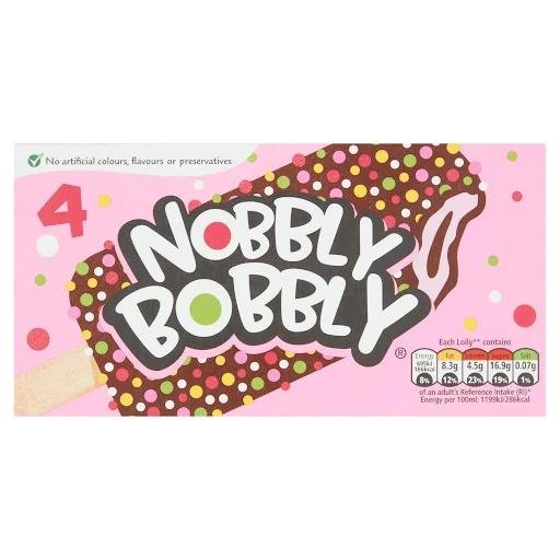 Nobbly Bobbly - Strawberry & Chocolate Nobbly Ice Lolly - 4 x 60ml