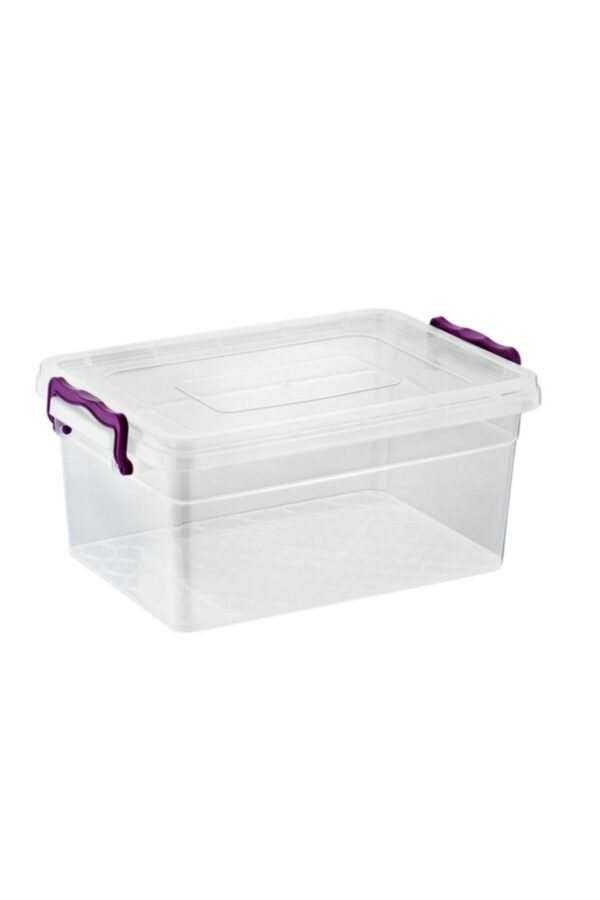 [Set of 2] Asude Clear Storage Box with Lid 5 Litres