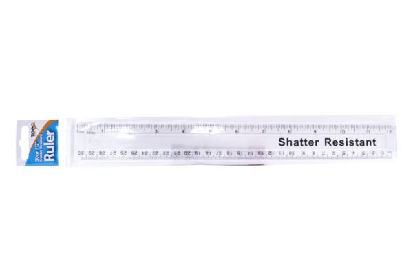 Tiger 30cm Shatter Resistant Ruler ? Clear