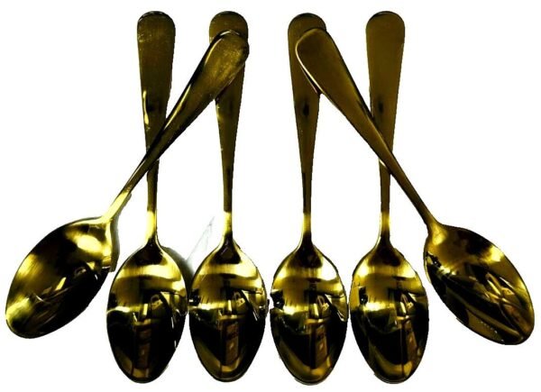 Tristar 6Pcs Tea Spoon Stainless Steel Gold Set Dishwasher Safe Premium Free Postage