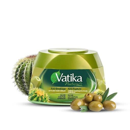 Vatika Naturals Hair Cream - Anti-Breakage (210ml, Cactus)  Strengthening Formula with Olive, Cactus & Ghergir For Strong, Stylish Hair