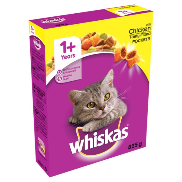 Whiskas 1+ Chicken Adult Dry Cat Food 800g